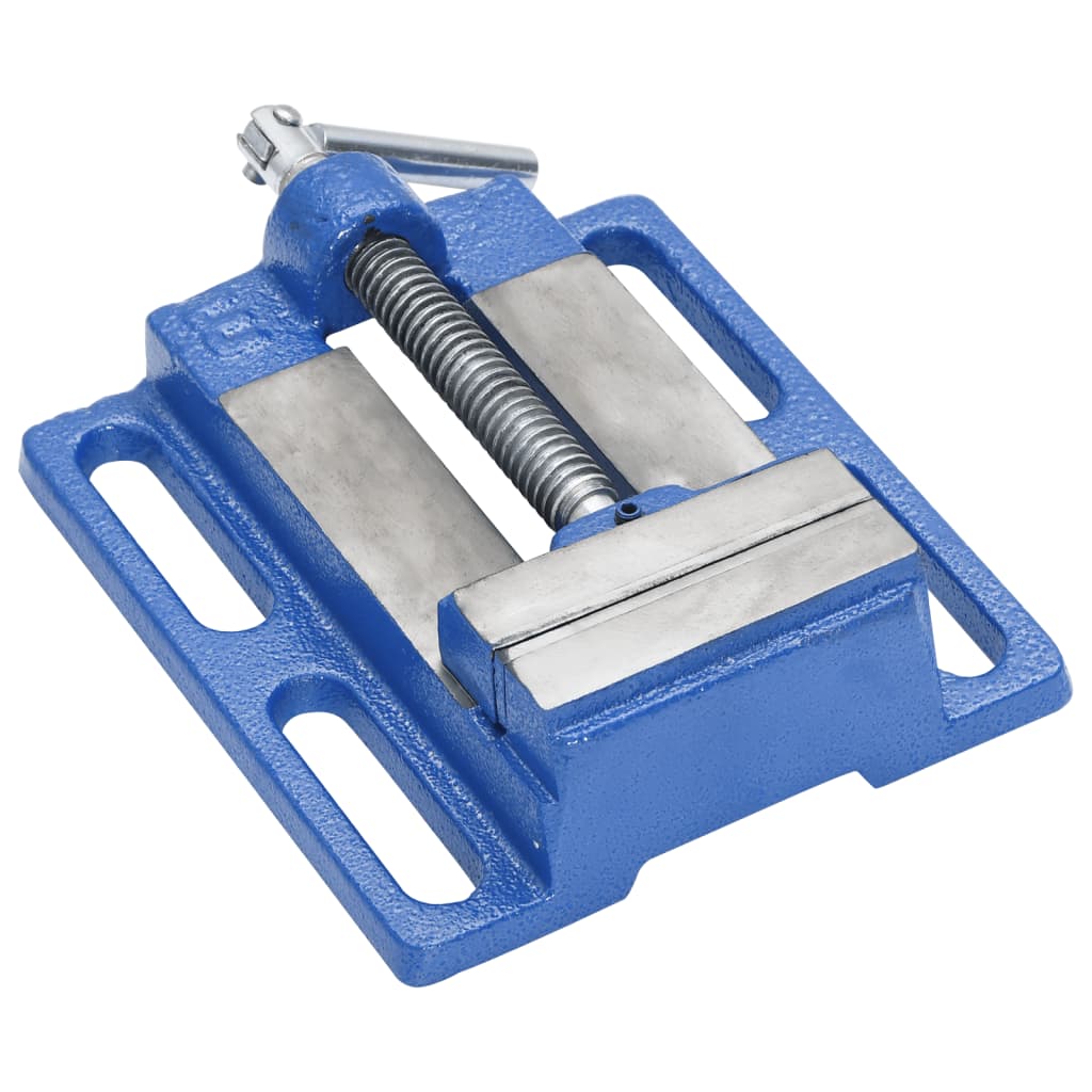 vidaXL Μέγγενη Δράπανου Κολονάτου Μπλε 76 χιλ. από Χυτοσίδηρο