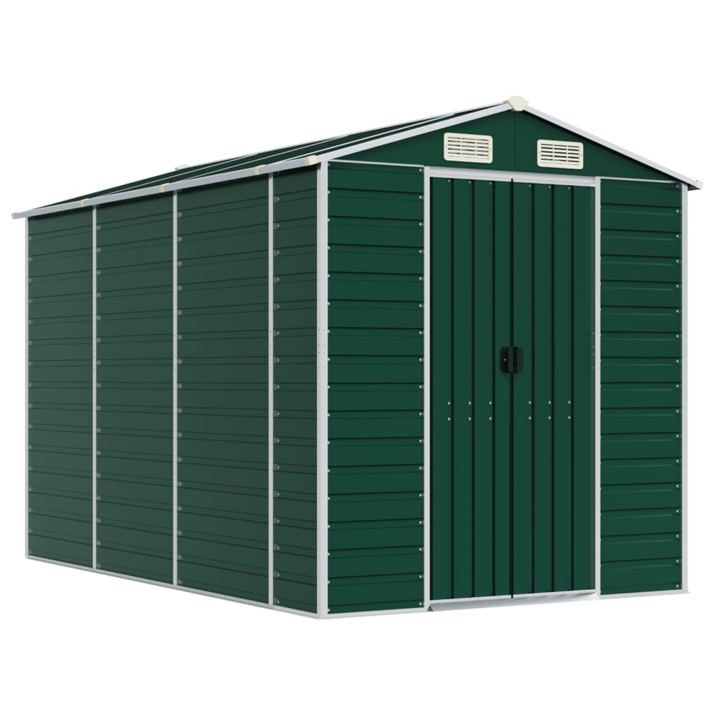 vidaXL Αποθήκη Κήπου Πράσινη 191 x 300 x 198 εκ. Γαλβανισμένο Ατσάλι