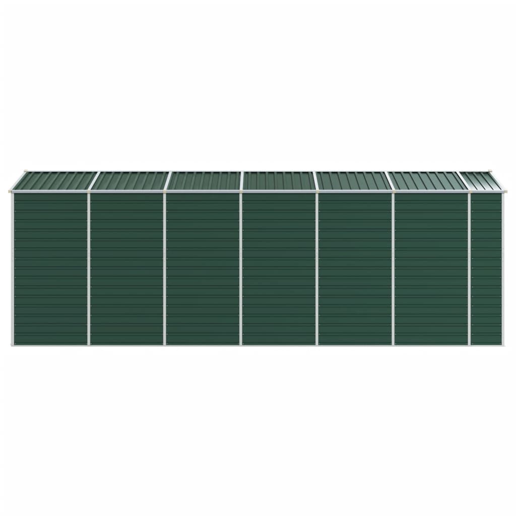 vidaXL Αποθήκη Κήπου Πράσινη 191x555x198 εκ. Γαλβανισμένο Ατσάλι