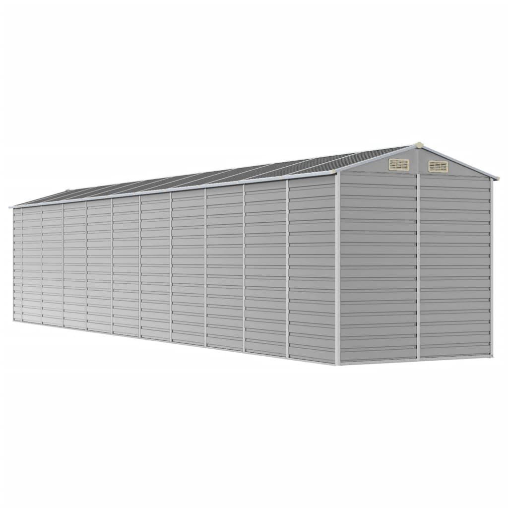 vidaXL Αποθήκη Κήπου Ανοιχτό Γκρι 191x895x198 εκ. Γαλβανισμένο Ατσάλι