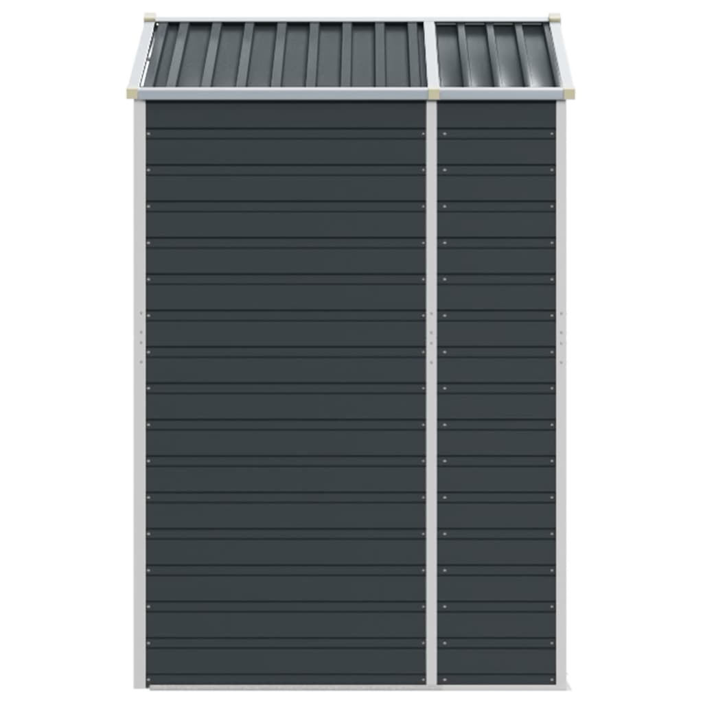 vidaXL Αποθήκη Κήπου Ανθρακί 191x130x198 εκ. Γαλβανισμένο Ατσάλι