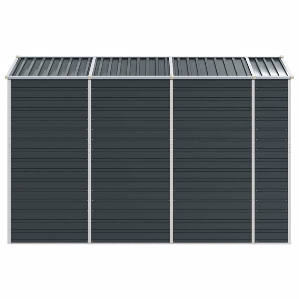 vidaXL Αποθήκη Κήπου Ανθρακί 191x300x198 εκ. Γαλβανισμένο Ατσάλι