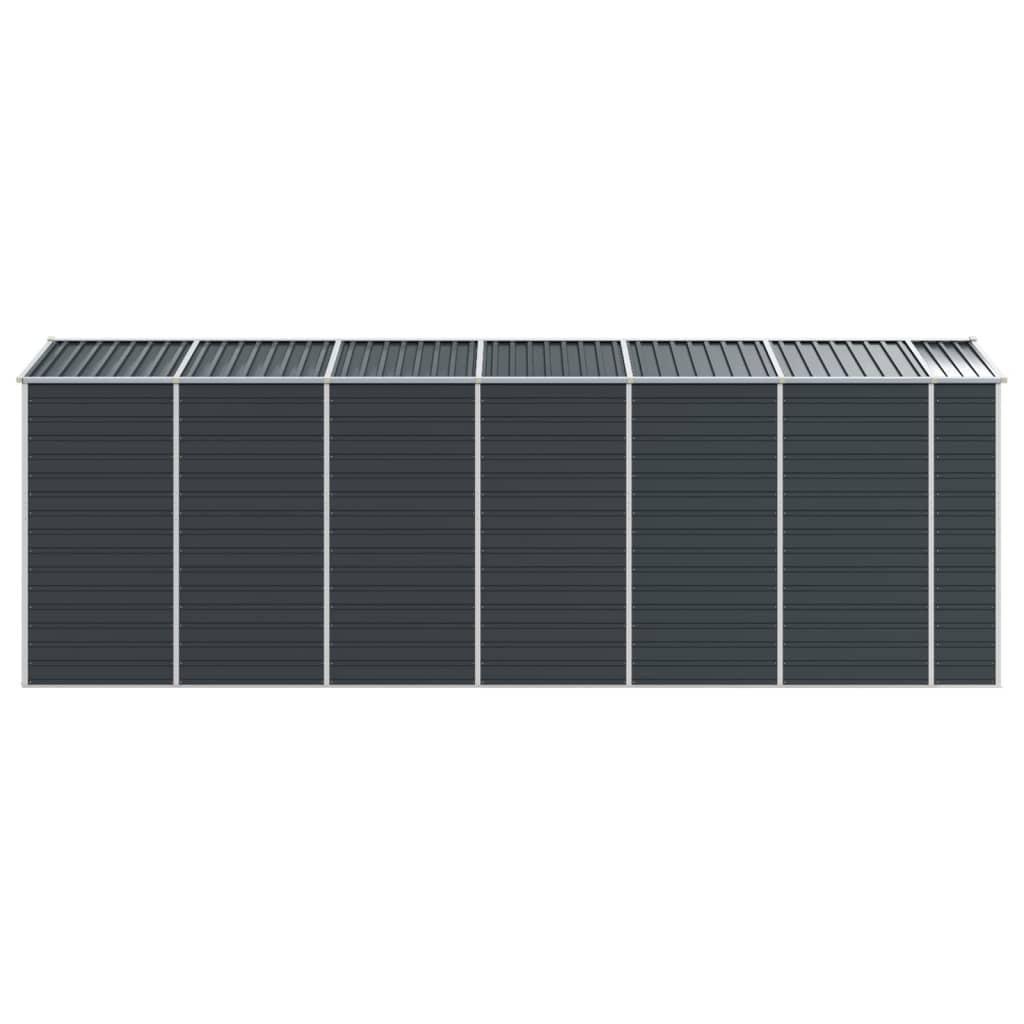 vidaXL Αποθήκη Κήπου Ανθρακί 191x555x198 εκ. Γαλβανισμένο Ατσάλι