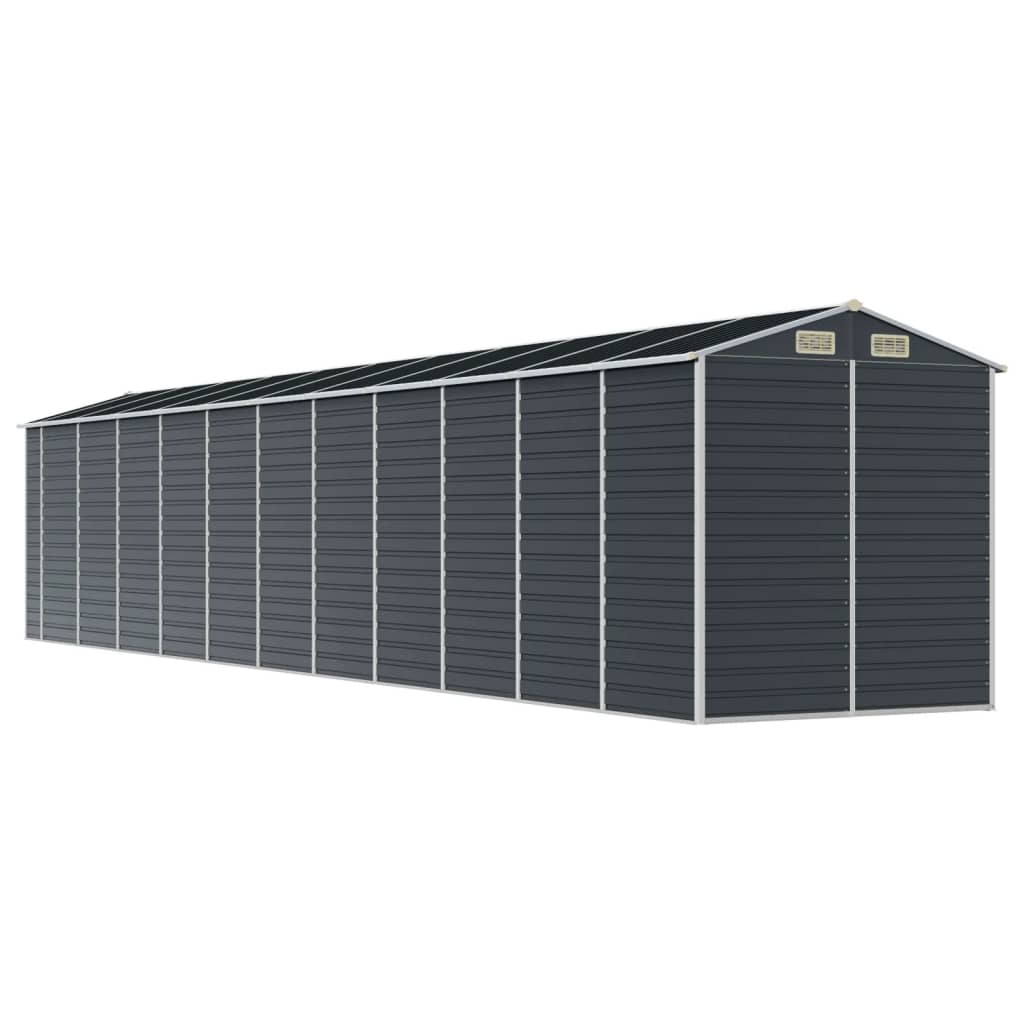 vidaXL Αποθήκη Κήπου Ανθρακί 191x980x198 εκ. Γαλβανισμένο Ατσάλι