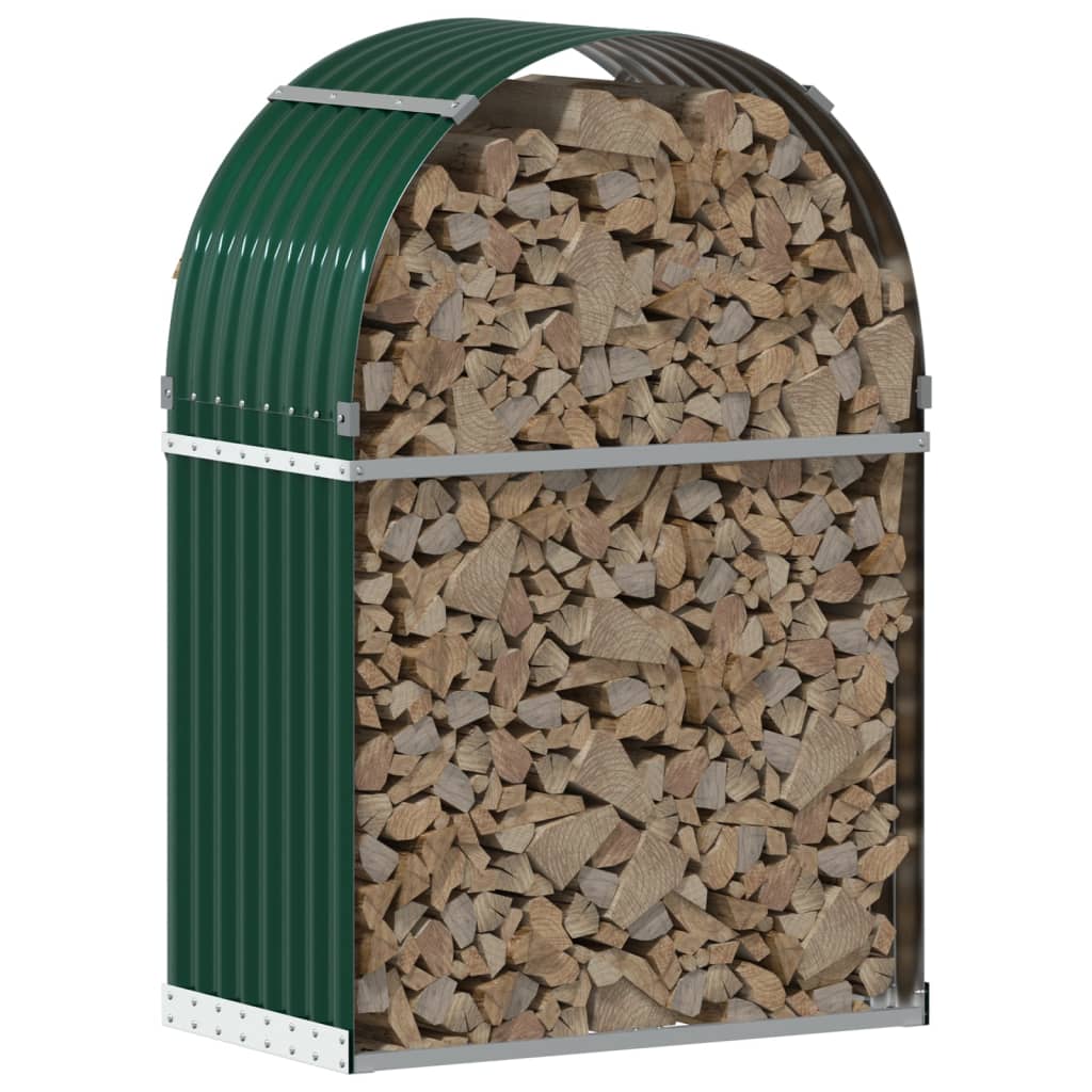 vidaXL Ξυλοθήκη Πράσινη 80 x 45 x 120 εκ. από Γαλβανισμένο Ατσάλι