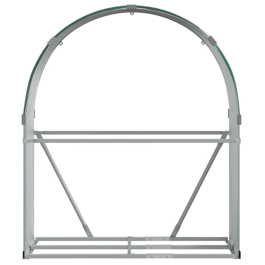 vidaXL Ξυλοθήκη Πράσινη 120 x 45 x 140 εκ. από Γαλβανισμένο Ατσάλι