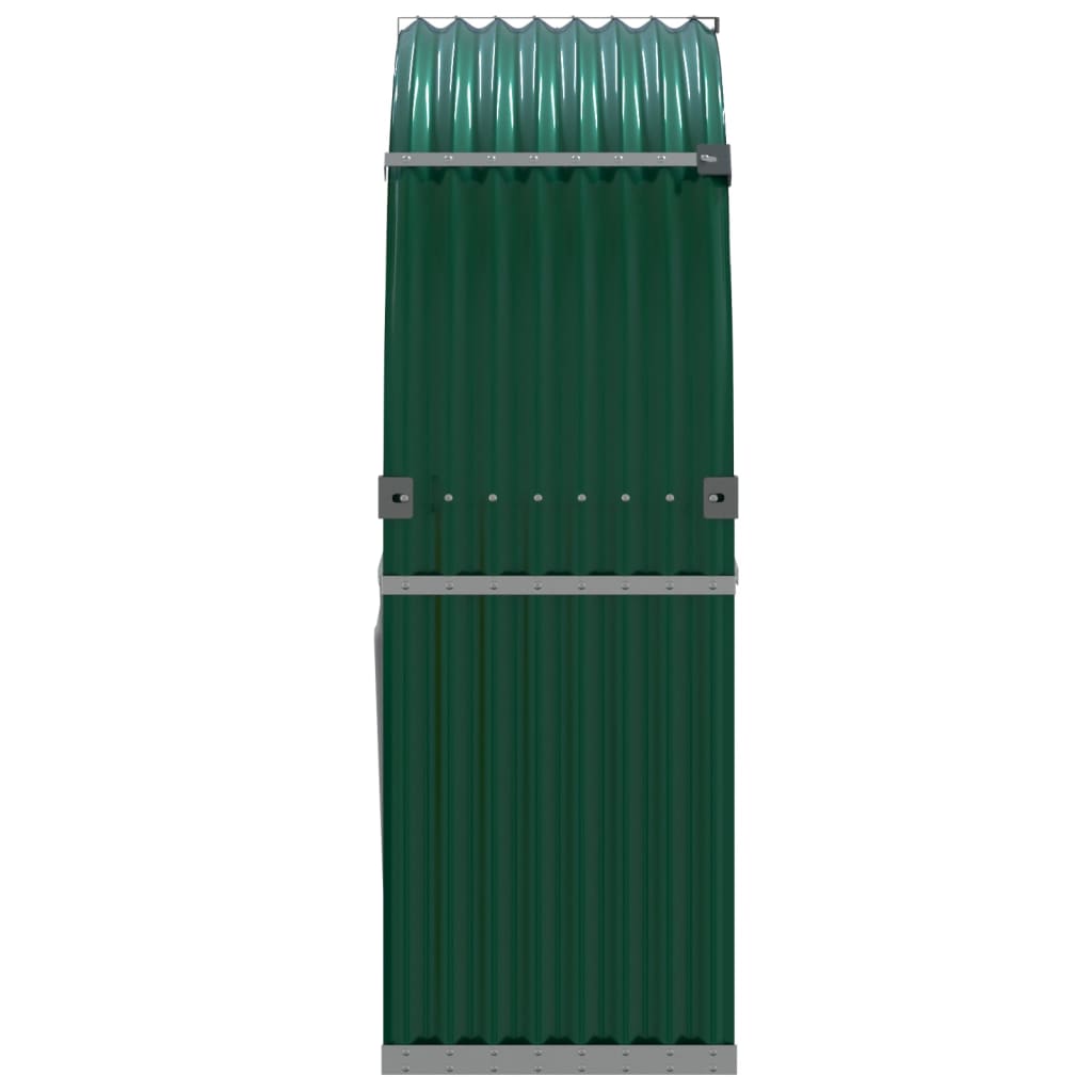 vidaXL Ξυλοθήκη Πράσινη 120 x 45 x 140 εκ. από Γαλβανισμένο Ατσάλι
