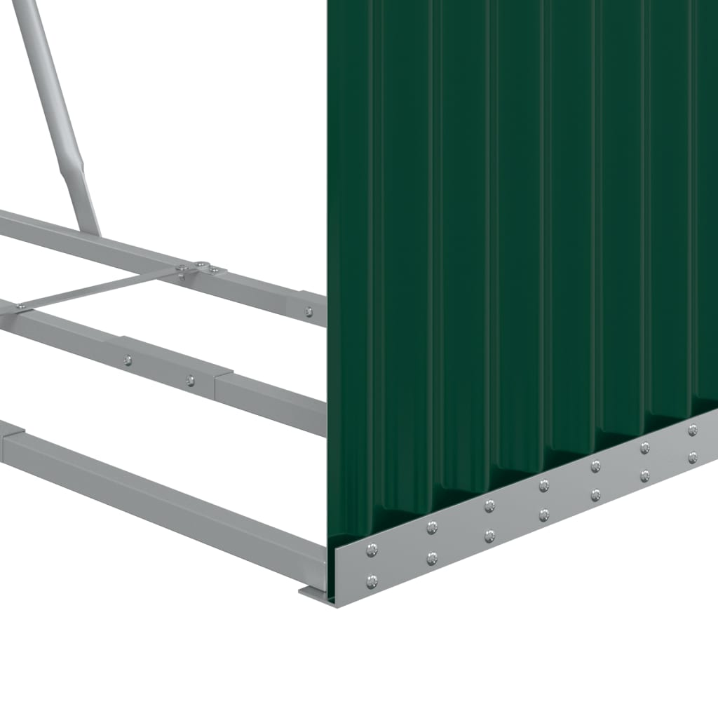 vidaXL Ξυλοθήκη Πράσινη 120 x 45 x 210 εκ. από Γαλβανισμένο Ατσάλι