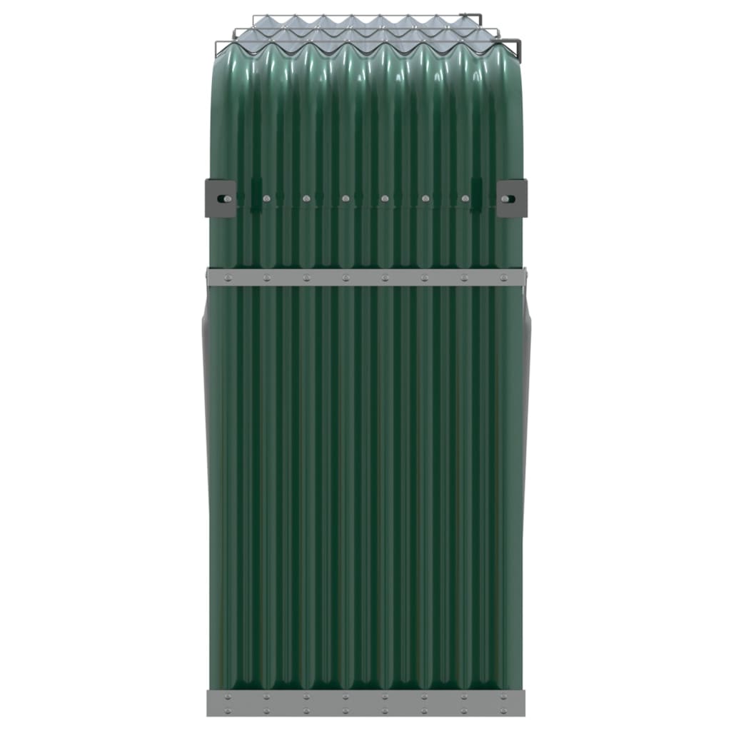 vidaXL Ξυλοθήκη Πράσινη 180 x 45 x 100 εκ. από Γαλβανισμένο Ατσάλι
