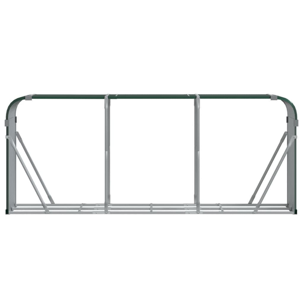 vidaXL Ξυλοθήκη Πράσινη 234 x 45 x 100 εκ. από Γαλβανισμένο Ατσάλι