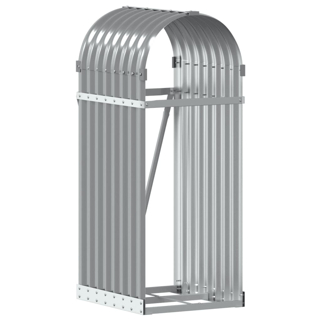 vidaXL Ξυλοθήκη Ανοιχτό Γκρι 40x45x100 εκ. από Γαλβανισμένο Ατσάλι