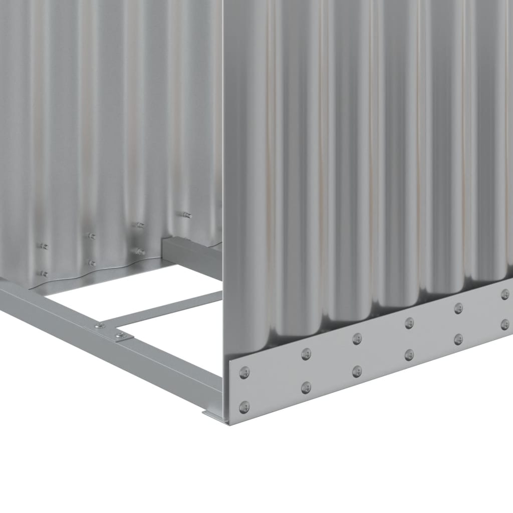 vidaXL Ξυλοθήκη Ανοιχτό Γκρι 40x45x100 εκ. από Γαλβανισμένο Ατσάλι