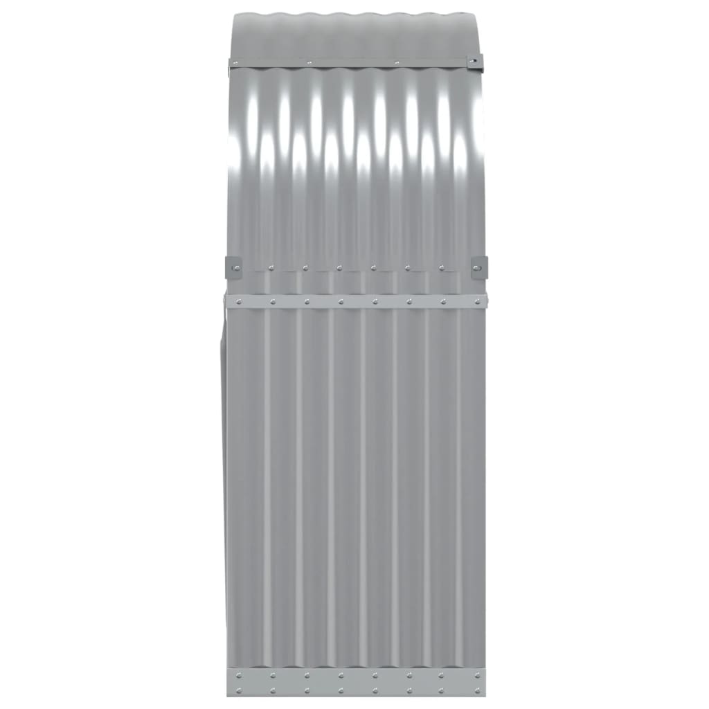vidaXL Ξυλοθήκη Ανοιχτό Γκρι 80 x 45 x 120 εκ. από Γαλβανισμένο Ατσάλι
