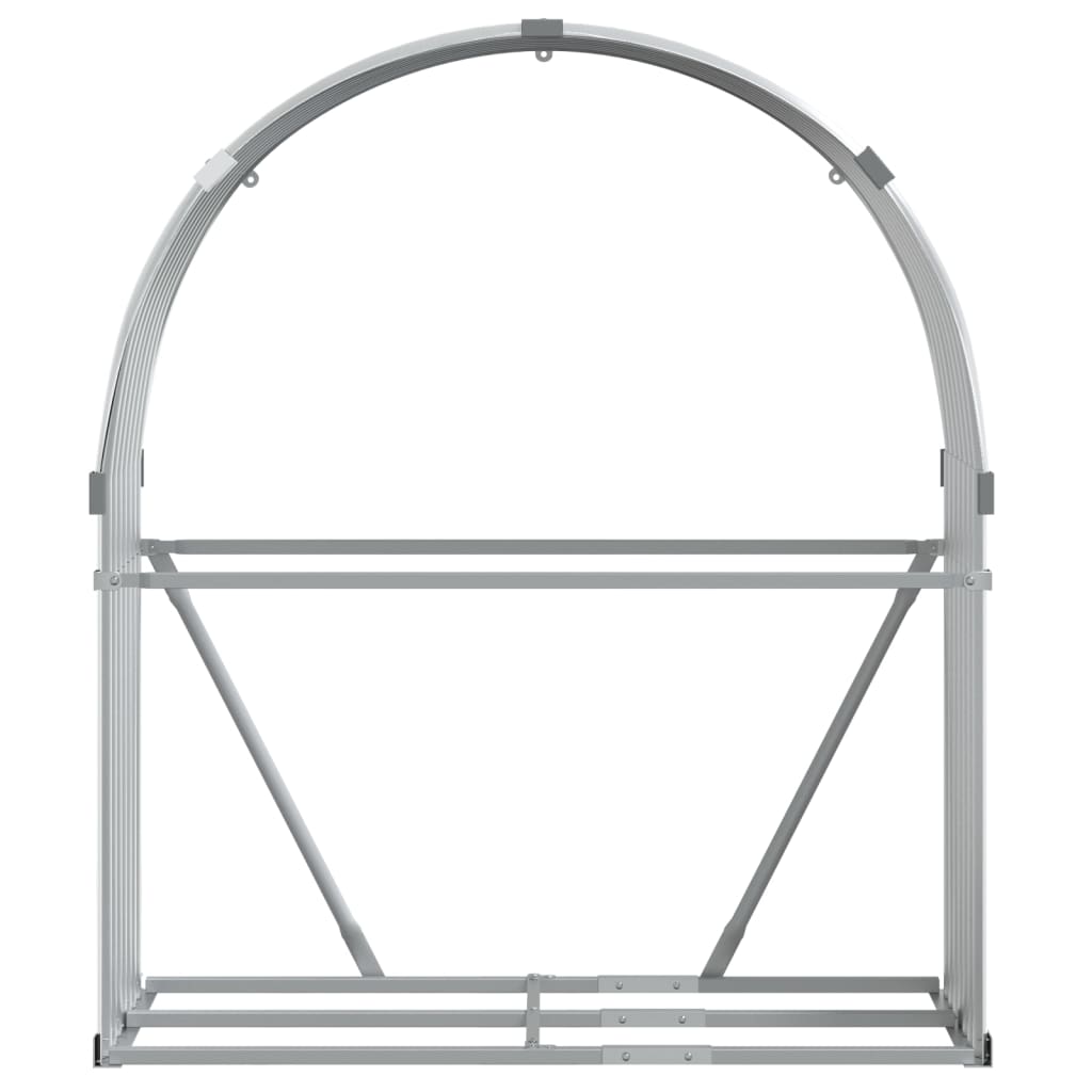 vidaXL Ξυλοθήκη Αν. Γκρι 120 x 45 x 140 εκ. από Γαλβανισμένο Ατσάλι