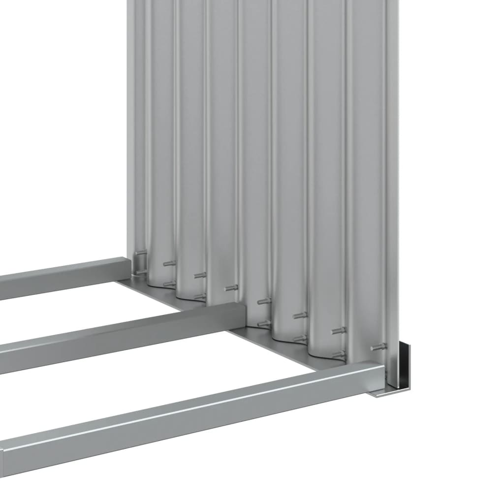 vidaXL Ξυλοθήκη Αν. Γκρι 120 x 45 x 140 εκ. από Γαλβανισμένο Ατσάλι