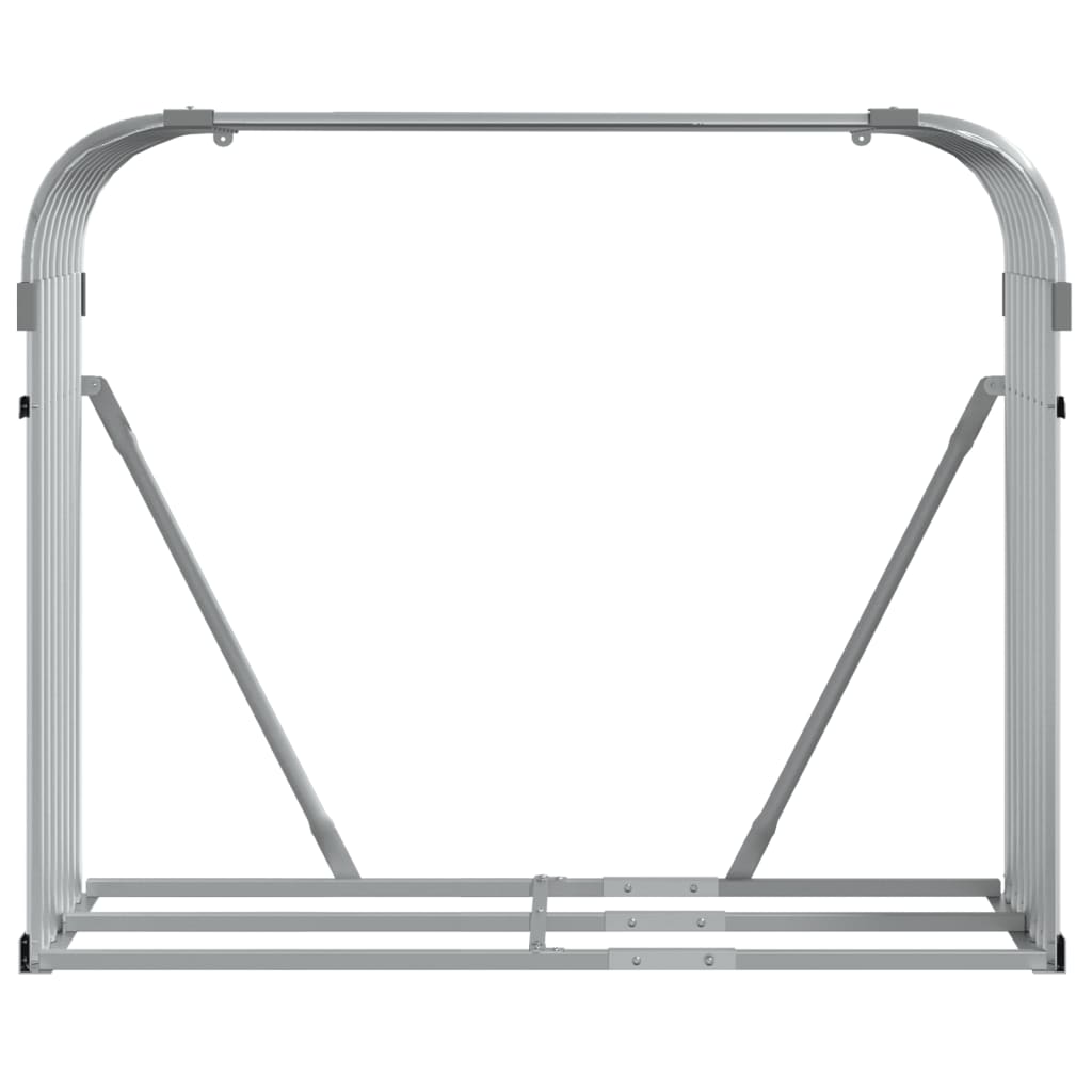 vidaXL Ξυλοθήκη Αν. Γκρι 120x45x100 εκ. από Γαλβανισμένο Ατσάλι