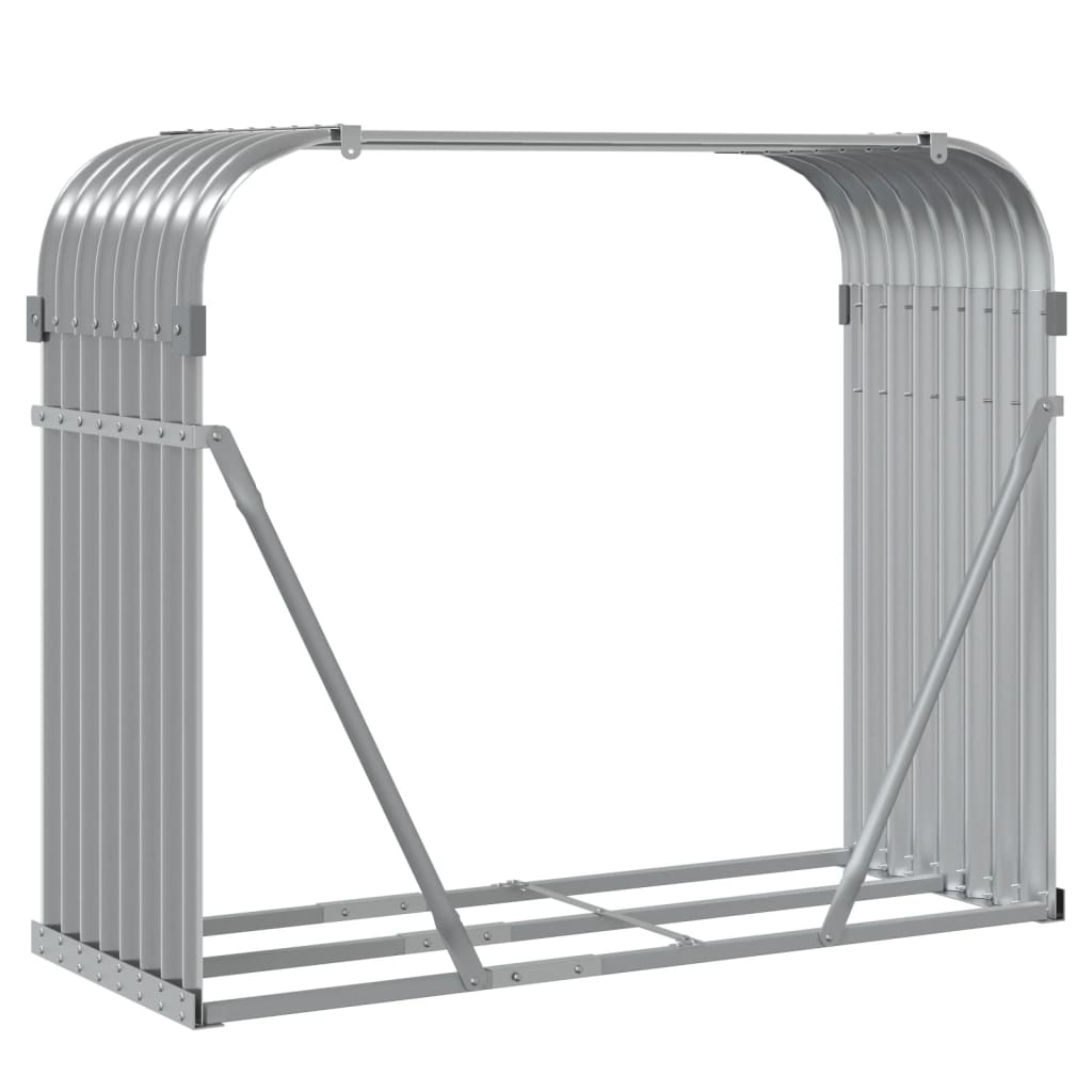 vidaXL Ξυλοθήκη Αν. Γκρι 120x45x100 εκ. από Γαλβανισμένο Ατσάλι