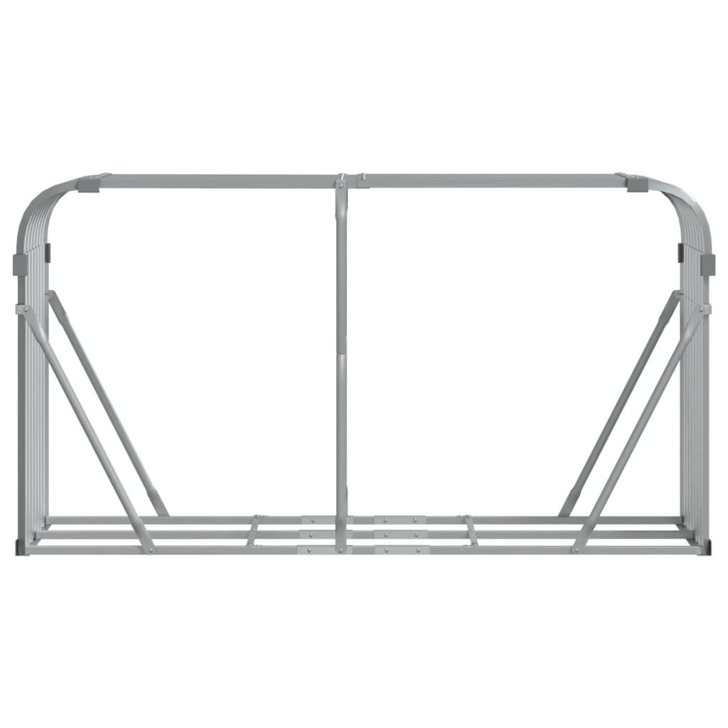 vidaXL Ξυλοθήκη Αν. Γκρι 180 x 45 x 100 εκ. από Γαλβανισμένο Ατσάλι