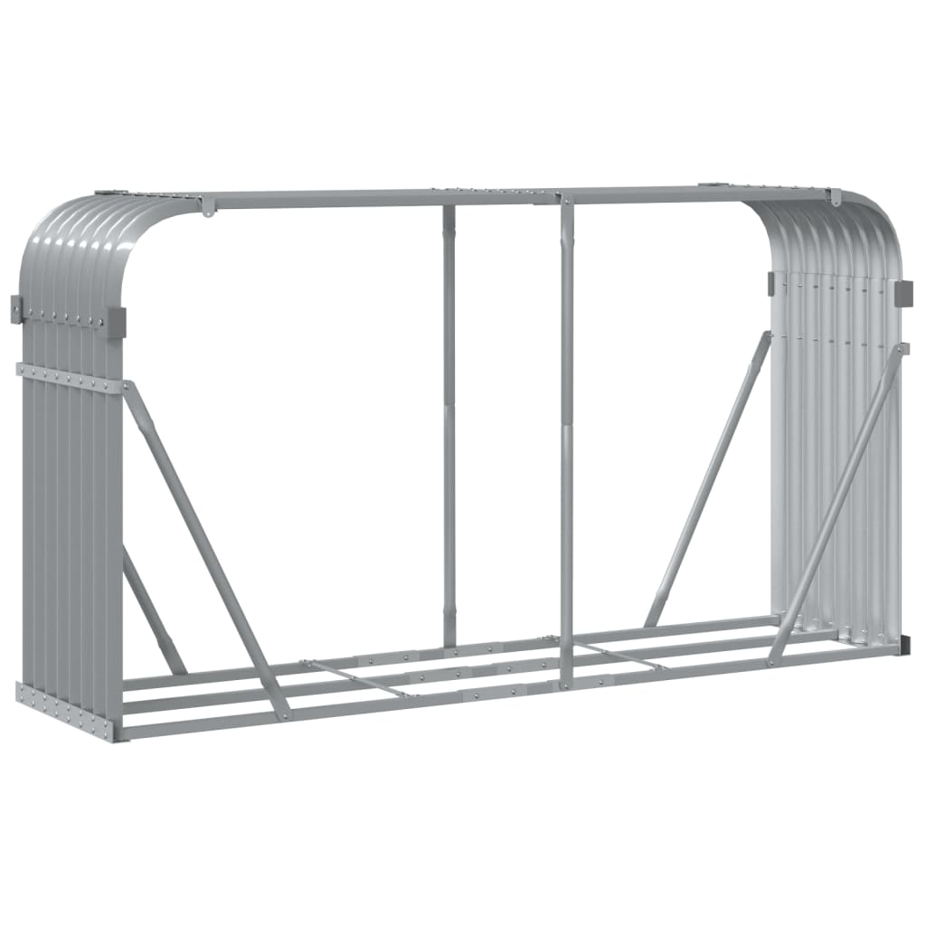 vidaXL Ξυλοθήκη Αν. Γκρι 180 x 45 x 100 εκ. από Γαλβανισμένο Ατσάλι