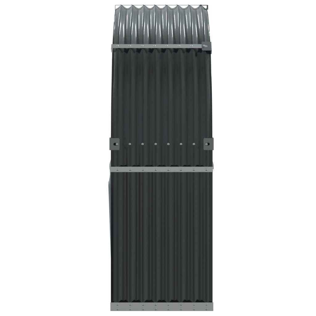 vidaXL Ξυλοθήκη Ανθρακί 120x45x140 εκ. από Γαλβανισμένο Ατσάλι