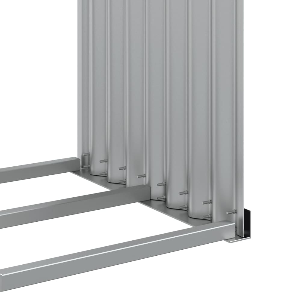 vidaXL Ξυλοθήκη Ανθρακί 120x45x140 εκ. από Γαλβανισμένο Ατσάλι
