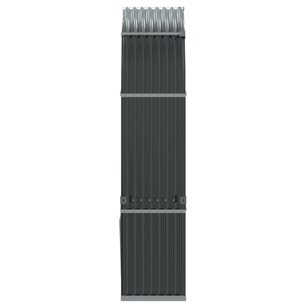 vidaXL Ξυλοθήκη Ανθρακί 120x45x210 εκ. από Γαλβανισμένο Ατσάλι