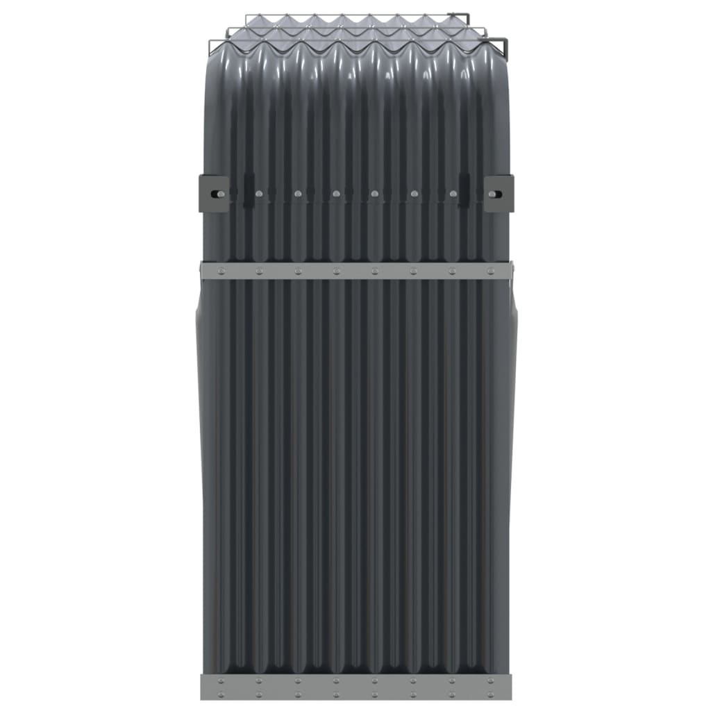 vidaXL Ξυλοθήκη Ανθρακί 180x45x100 εκ. από Γαλβανισμένο Ατσάλι