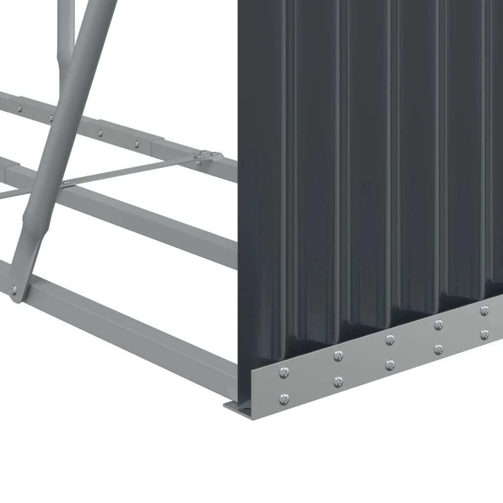 vidaXL Ξυλοθήκη Ανθρακί 180x45x100 εκ. από Γαλβανισμένο Ατσάλι