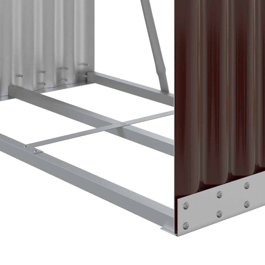 vidaXL Ξυλοθήκη Καφέ 80x45x120 εκ. από Γαλβανισμένο Ατσάλι