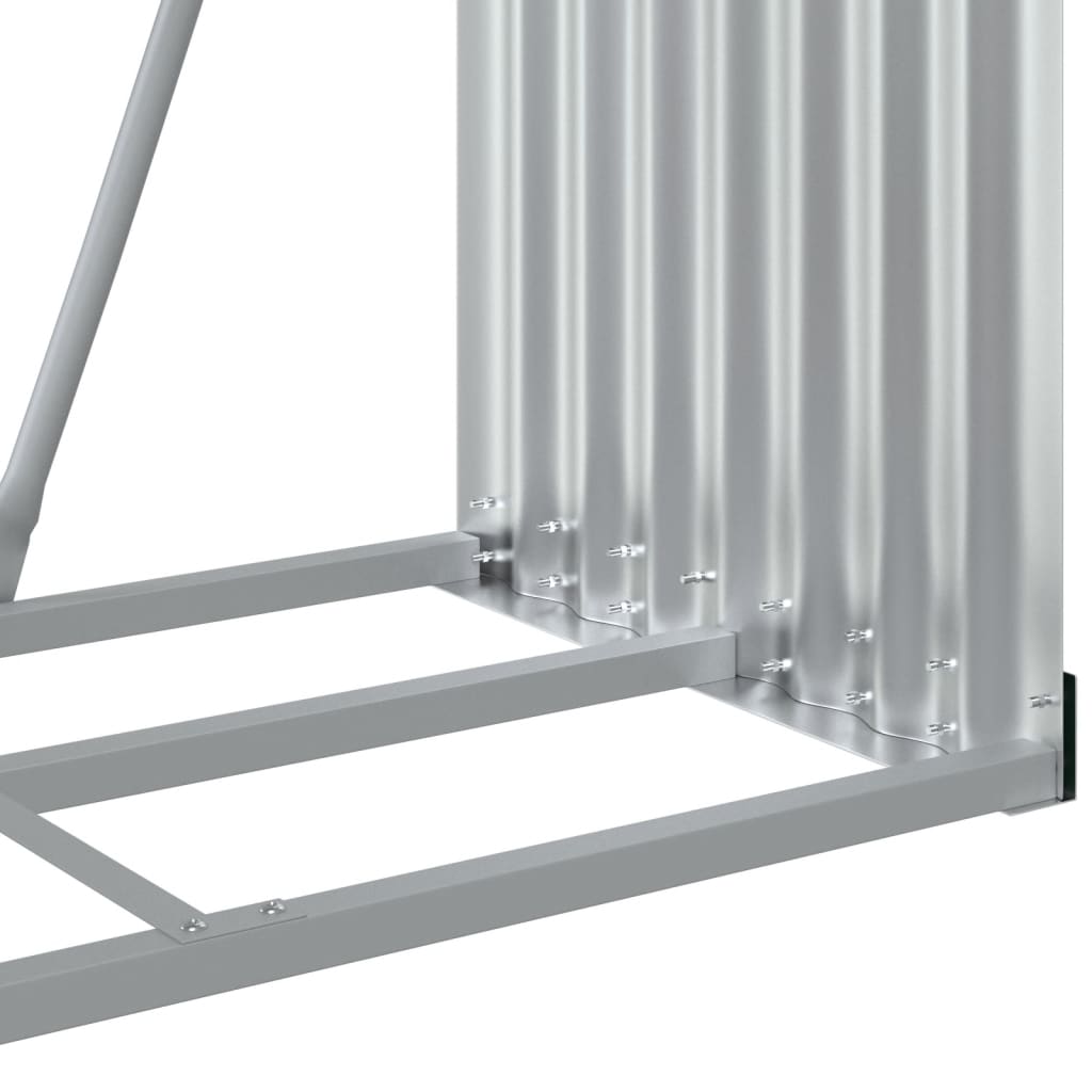vidaXL Ξυλοθήκη Καφέ 80x45x120 εκ. από Γαλβανισμένο Ατσάλι
