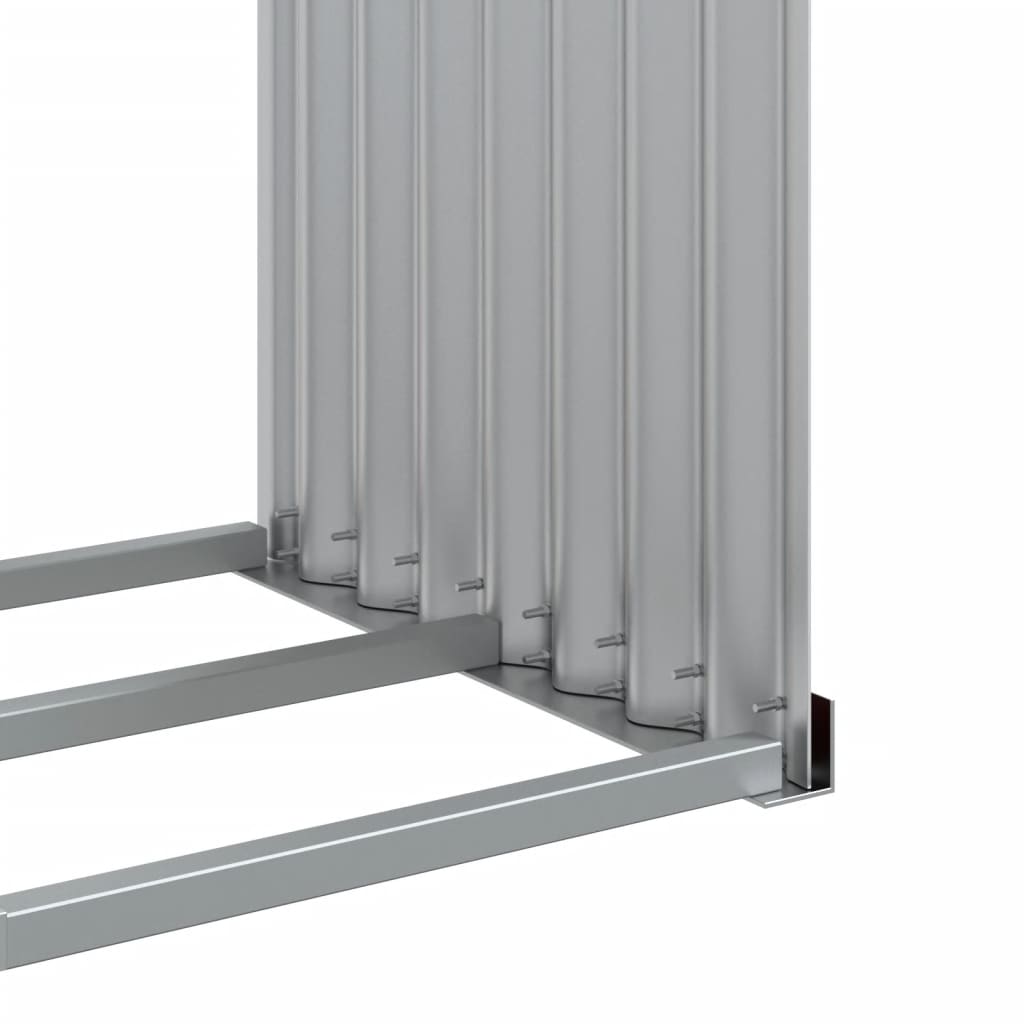 vidaXL Ξυλοθήκη Καφέ 120 x 45 x 140 εκ. από Γαλβανισμένο Ατσάλι