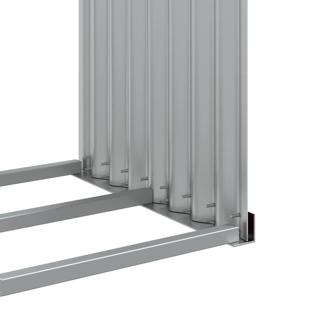 vidaXL Ξυλοθήκη Καφέ 120x45x210 εκ. από Γαλβανισμένο Ατσάλι