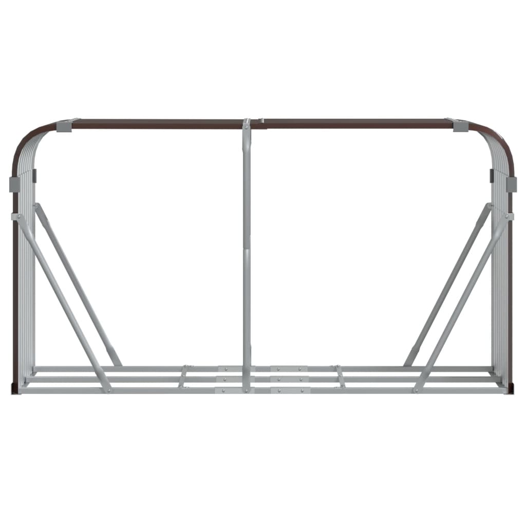 vidaXL Ξυλοθήκη Καφέ 180x45x100 εκ. από Γαλβανισμένο Ατσάλι