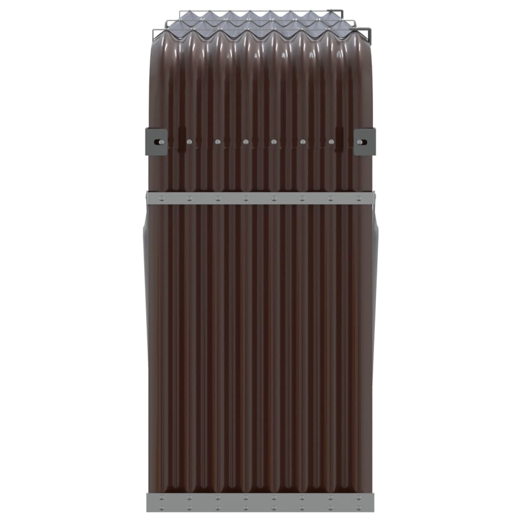 vidaXL Ξυλοθήκη Καφέ 180x45x100 εκ. από Γαλβανισμένο Ατσάλι