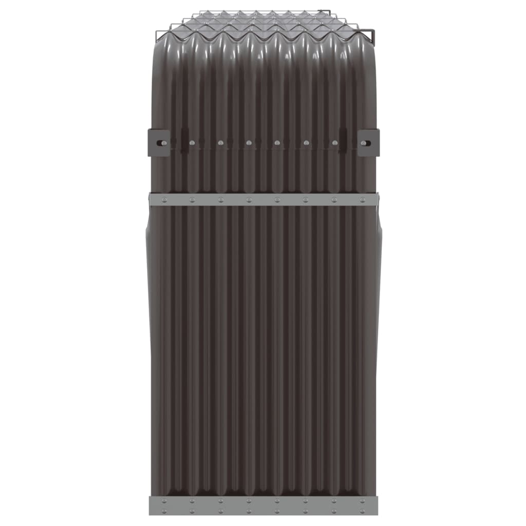 vidaXL Ξυλοθήκη Καφέ 300x45x100 εκ. από Γαλβανισμένο Ατσάλι