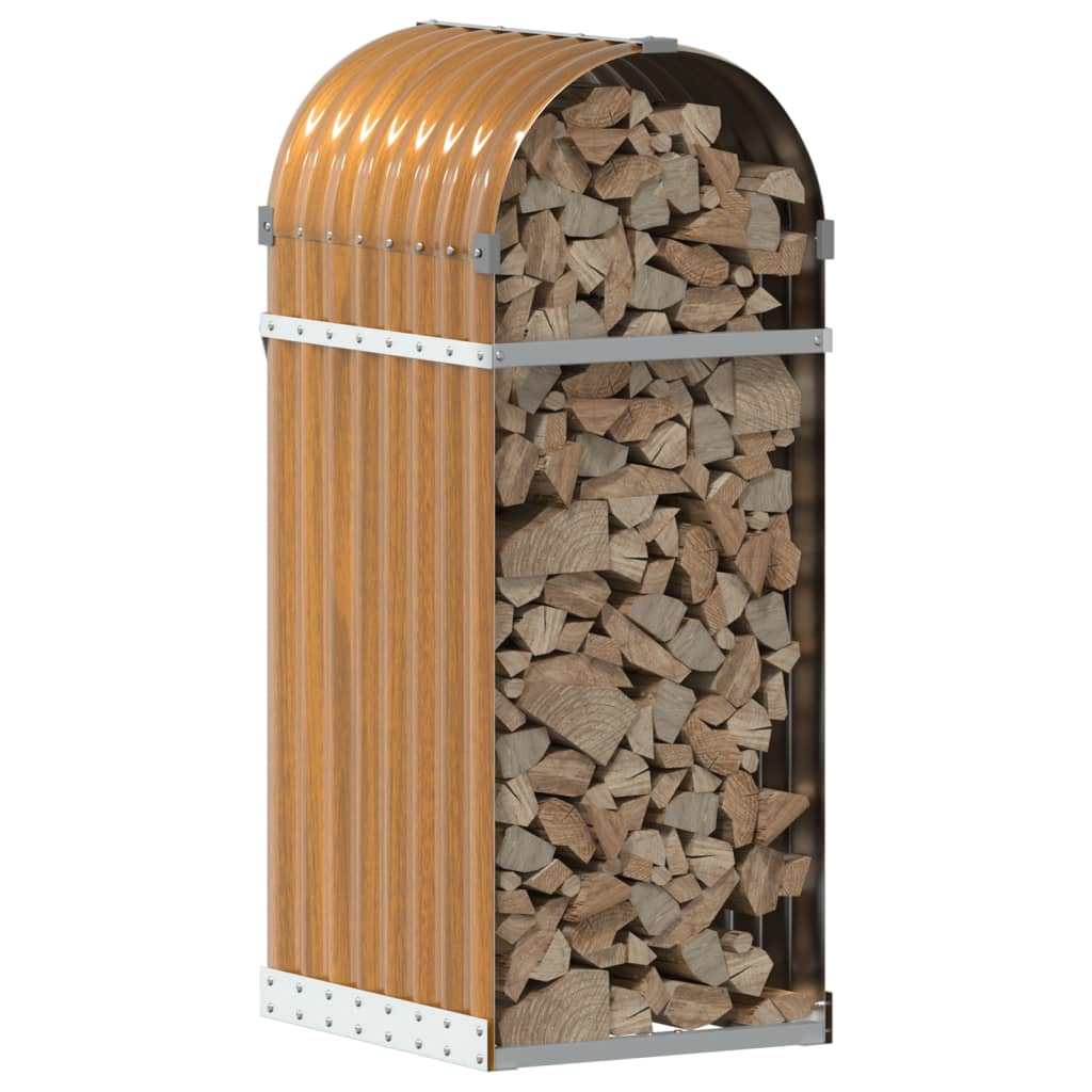 vidaXL Ξυλοθήκη Ξύλινη Όψη 40x45x100 εκ. από Γαλβανισμένο Ατσάλι