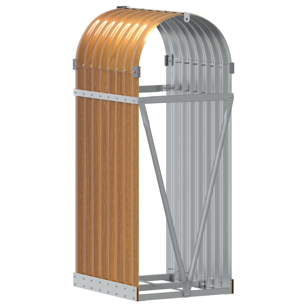 vidaXL Ξυλοθήκη Ξύλινη Όψη 40x45x100 εκ. από Γαλβανισμένο Ατσάλι