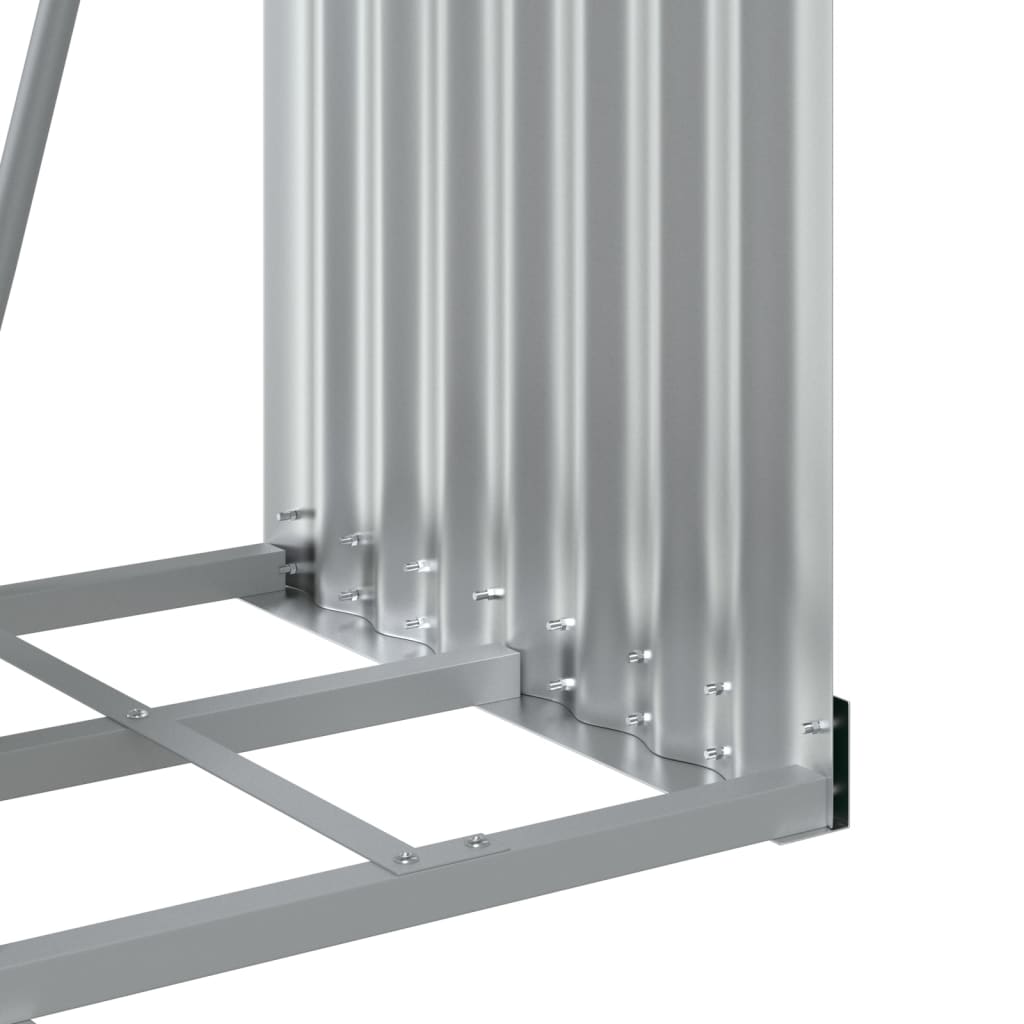 vidaXL Ξυλοθήκη Ξύλινη Όψη 40x45x170 εκ. από Γαλβανισμένο Ατσάλι