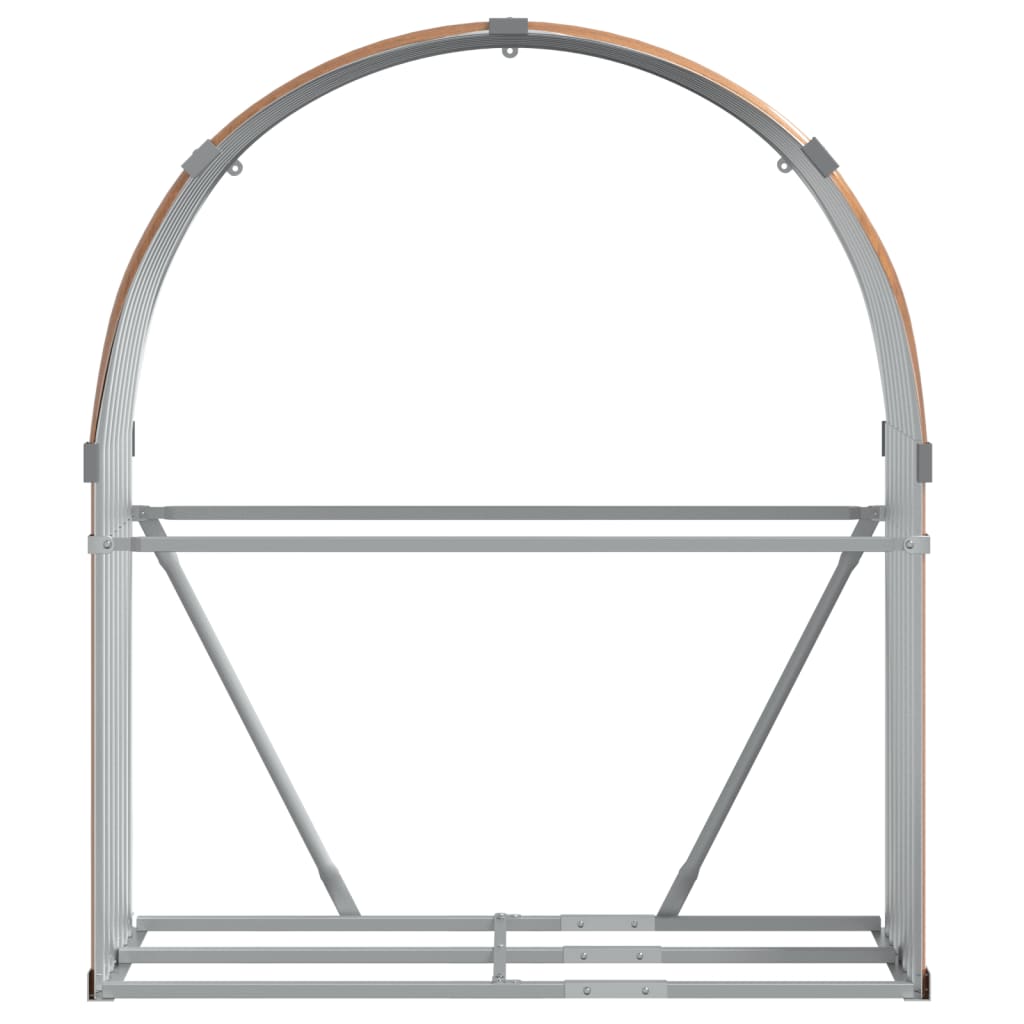 vidaXL Ξυλοθήκη Ξύλινη Όψη 120 x 45 x 140 εκ. από Γαλβανισμένο Ατσάλι