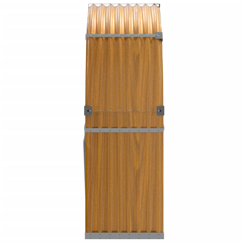 vidaXL Ξυλοθήκη Ξύλινη Όψη 120 x 45 x 140 εκ. από Γαλβανισμένο Ατσάλι