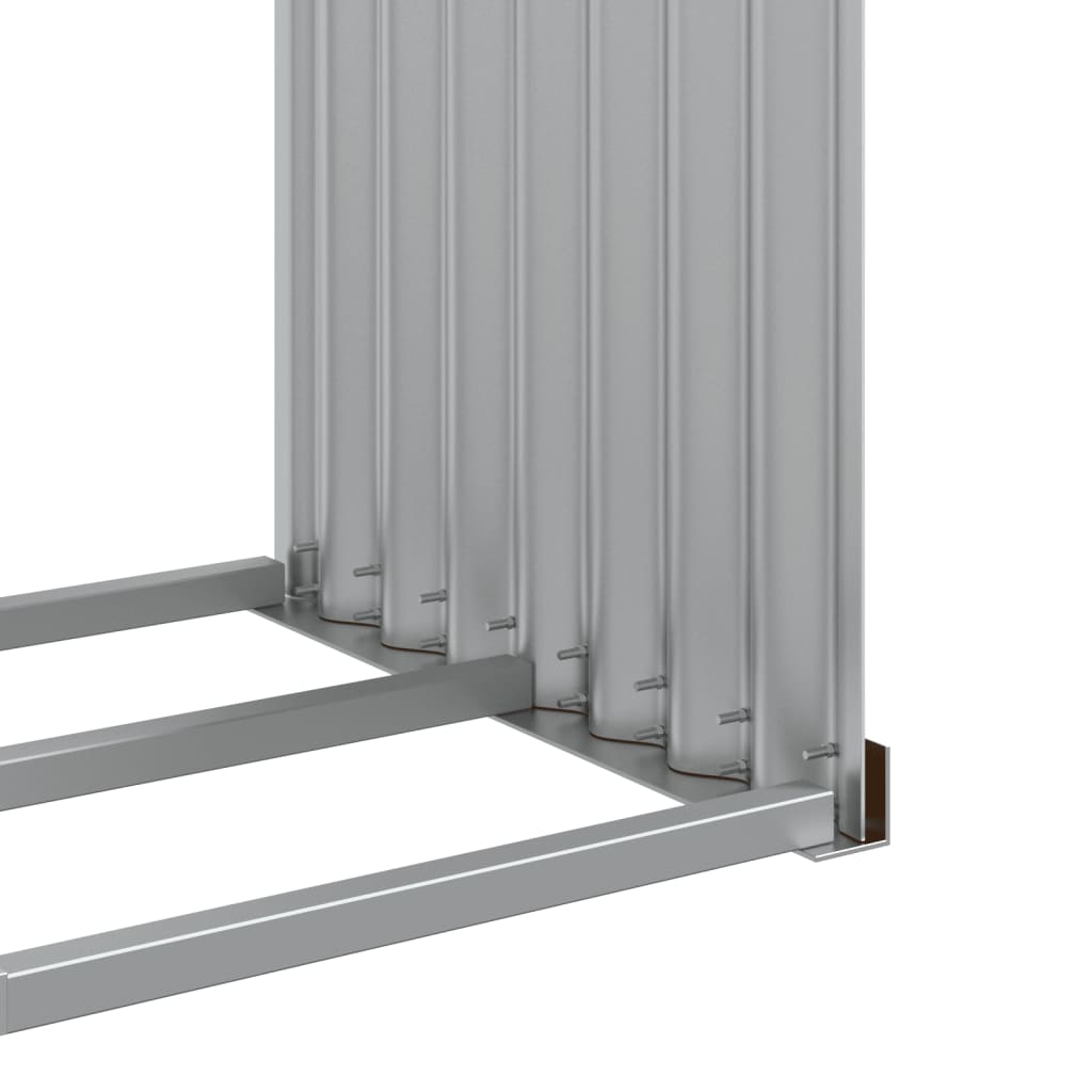 vidaXL Ξυλοθήκη Ξύλινη Όψη 120 x 45 x 140 εκ. από Γαλβανισμένο Ατσάλι