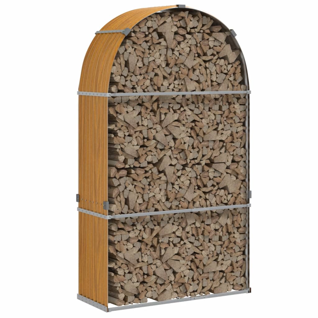 vidaXL Ξυλοθήκη Ξύλινη Όψη 120x45x210 εκ. από Γαλβανισμένο Ατσάλι