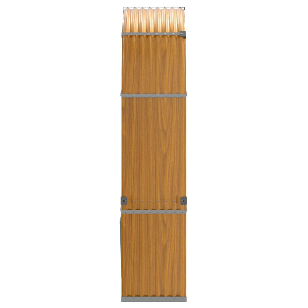 vidaXL Ξυλοθήκη Ξύλινη Όψη 120x45x210 εκ. από Γαλβανισμένο Ατσάλι