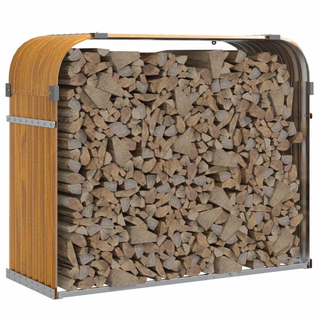 vidaXL Ξυλοθήκη Ξύλινη Όψη 120x45x100 εκ. από Γαλβανισμένο Ατσάλι