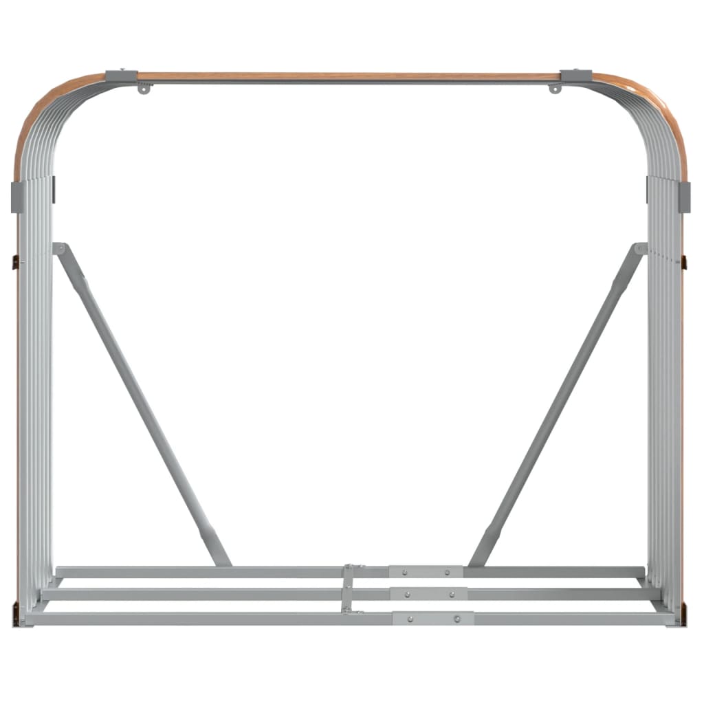 vidaXL Ξυλοθήκη Ξύλινη Όψη 120x45x100 εκ. από Γαλβανισμένο Ατσάλι