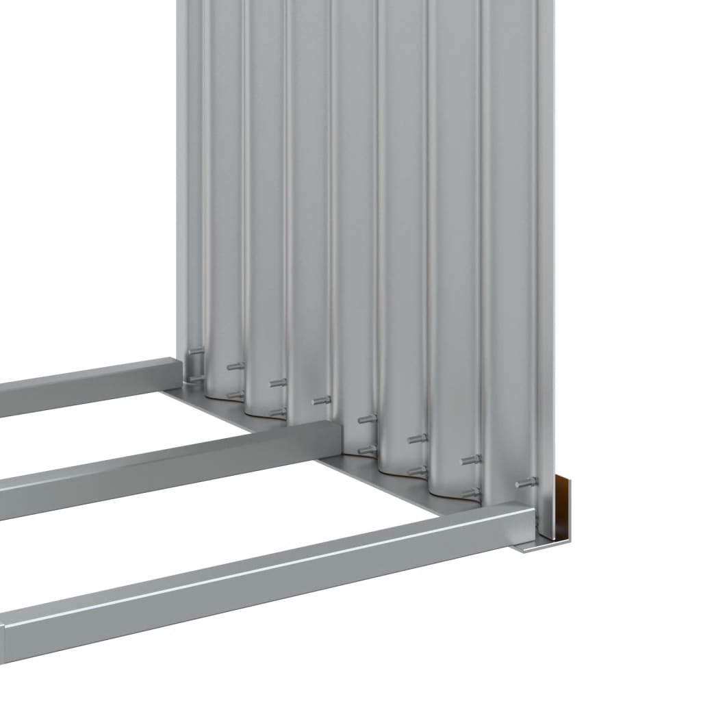 vidaXL Ξυλοθήκη Ξύλινη Όψη 120x45x100 εκ. από Γαλβανισμένο Ατσάλι