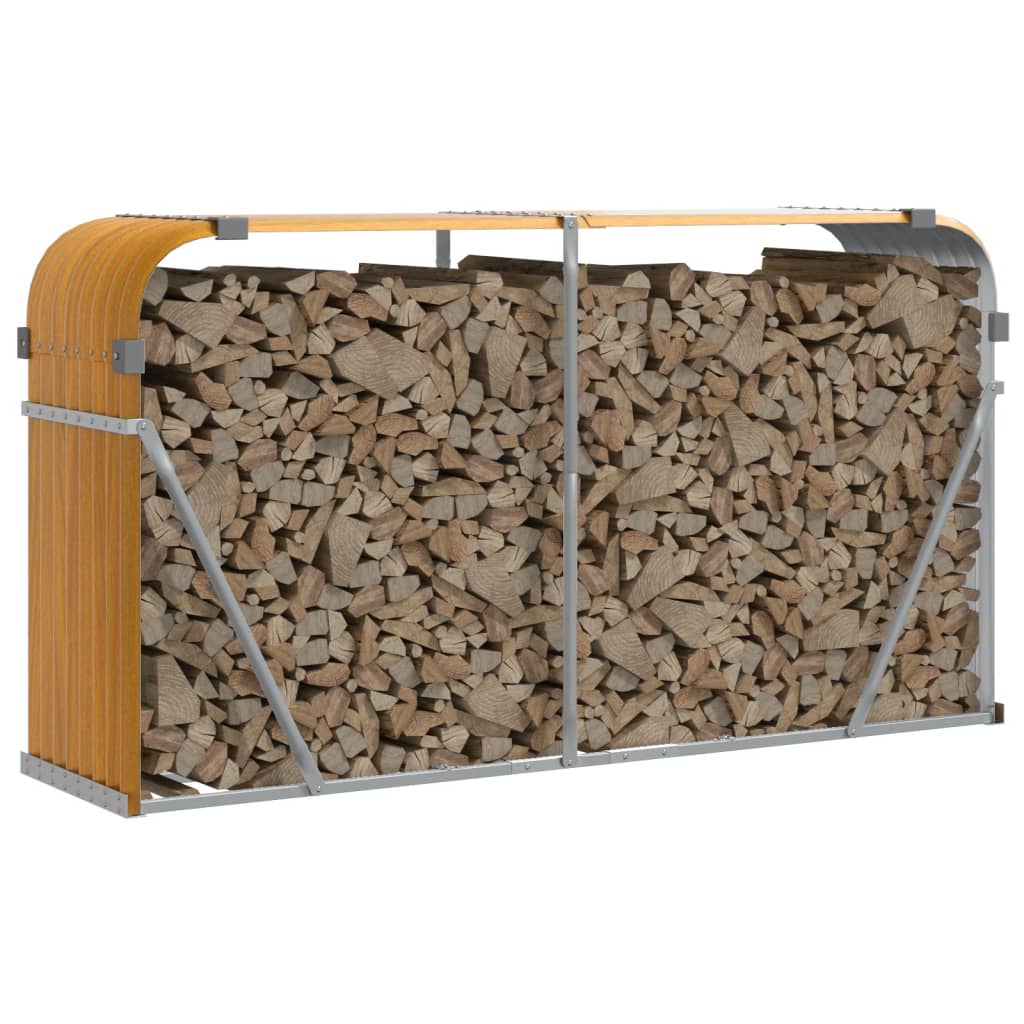 vidaXL Ξυλοθήκη Ξύλινη Όψη 180x45x100 εκ. από Γαλβανισμένο Ατσάλι