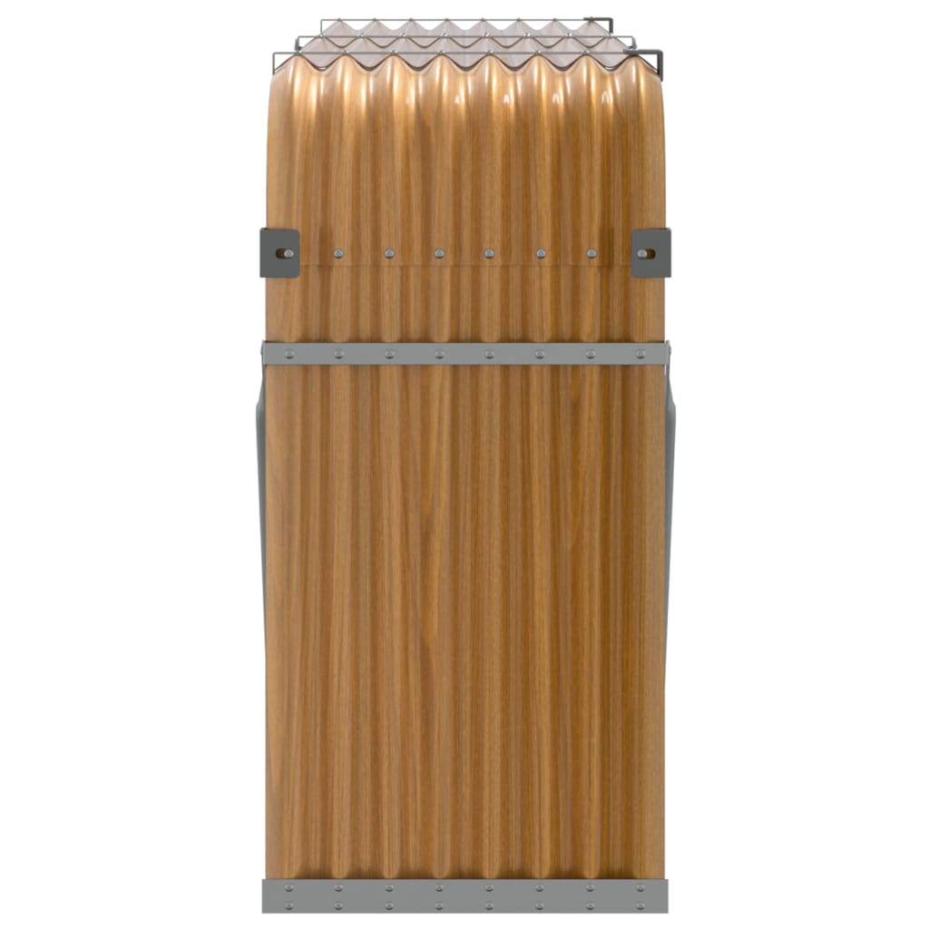 vidaXL Ξυλοθήκη Ξύλινη Όψη 180x45x100 εκ. από Γαλβανισμένο Ατσάλι