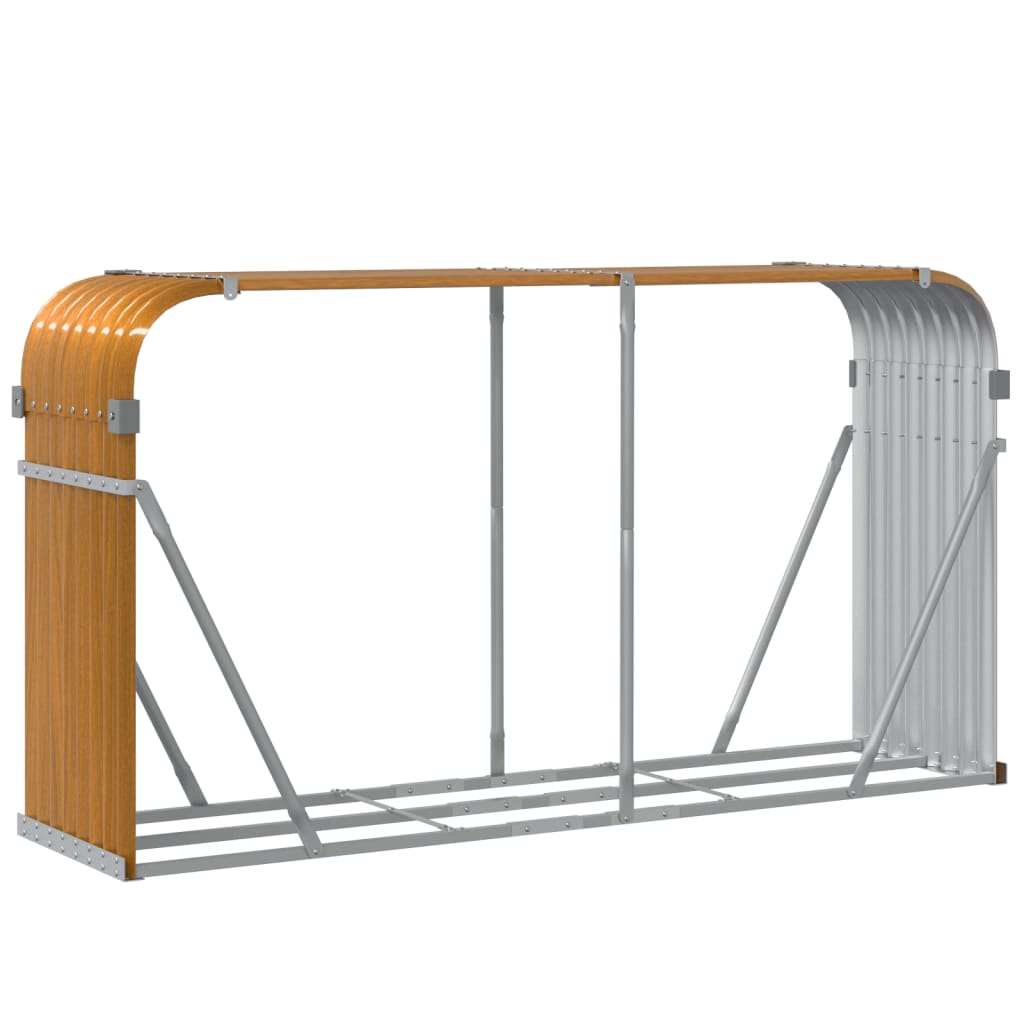 vidaXL Ξυλοθήκη Ξύλινη Όψη 180x45x100 εκ. από Γαλβανισμένο Ατσάλι
