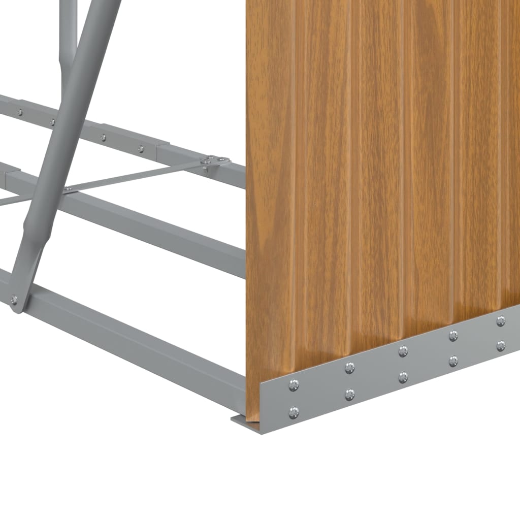 vidaXL Ξυλοθήκη Ξύλινη Όψη 180x45x100 εκ. από Γαλβανισμένο Ατσάλι